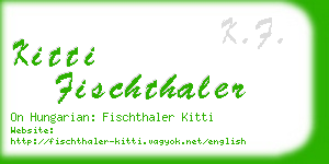 kitti fischthaler business card